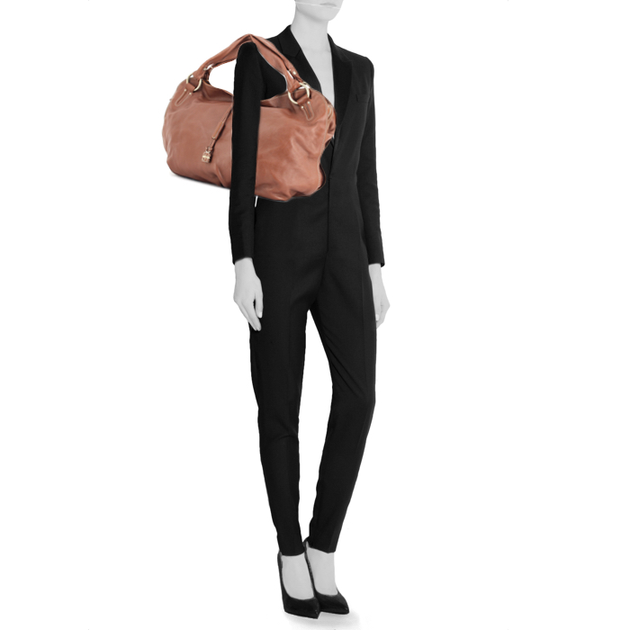 Handbag in brown leather - Detail D1