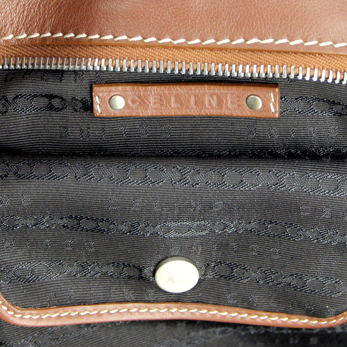 Sac à main en cuir marron - Detail D3