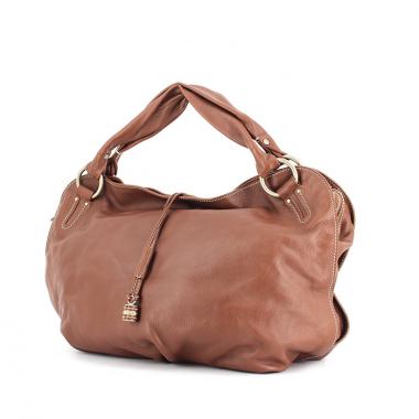 Handbag in brown leather