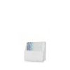 Fendi Wallet in light blue monogram canvas and white leather - 00pp thumbnail