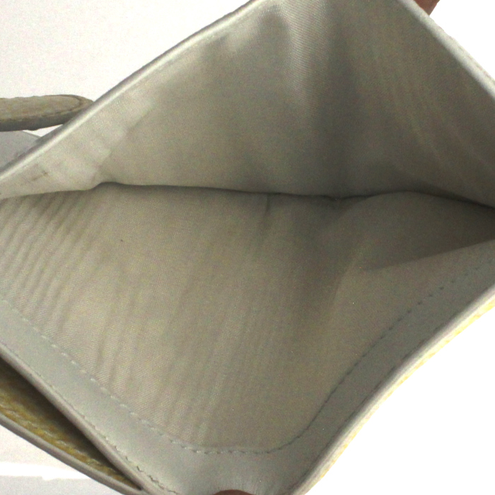 Celine Wallet in light blue monogram canvas and white leather - Detail D2