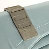 Pochette Christian Dior "Saddle" en satin bleu - Detail D4 thumbnail