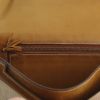 Hermes Lydie handbag/clutch in brown leather and beige canvas - Detail D3 thumbnail