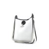Hermes Vespa shoulder bag in white togo leather and black piping - 00pp thumbnail