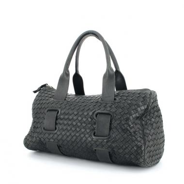 Bottega Veneta bolso de mano Montaigne en cuero trenzado negro
