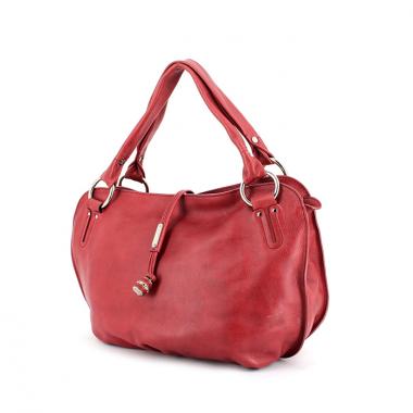 Borsa modello grande in pelle rossa