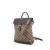 Louis Vuitton sac à dos Montsouris Backpack en toile damier enduite ébène et cuir marron - 00pp thumbnail