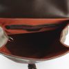 Louis Vuitton sac à dos Montsouris Backpack en toile damier enduite ébène et cuir marron - Detail D2 thumbnail