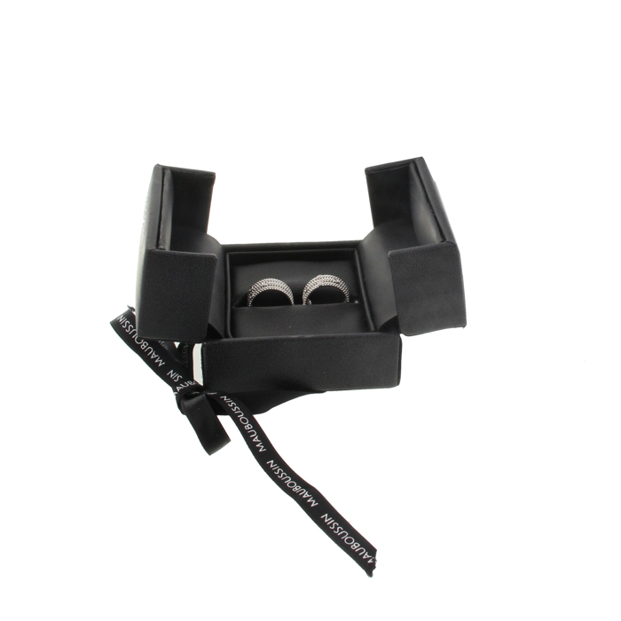 Paire de créoles Mauboussin Le Premier Jour en or blanc et diamants - Detail D2