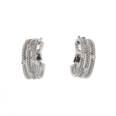 Par de criollas Mauboussin Le Premier Jour en oro blanco y diamantes