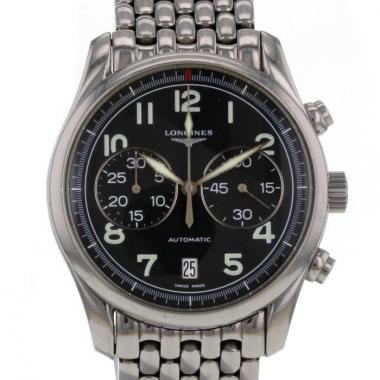 Longines Chronographe Avigation watch in stainless steel Ref: L2.629.4 Circa 2000
