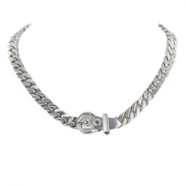 Collier articulé Hermes Sellier en argent