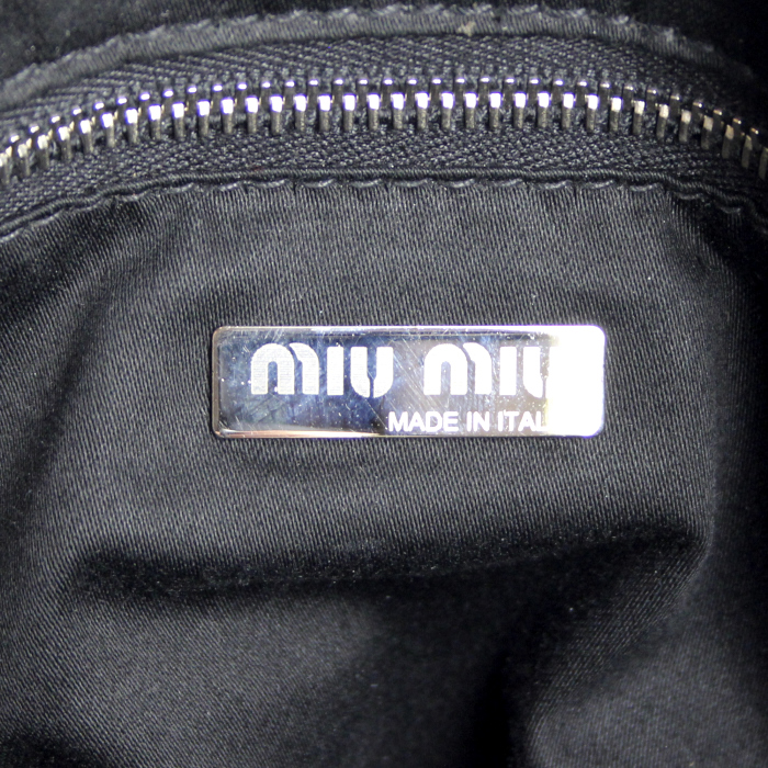 Borsa Miu Miu in pelle bordeaux e nera - Detail D3