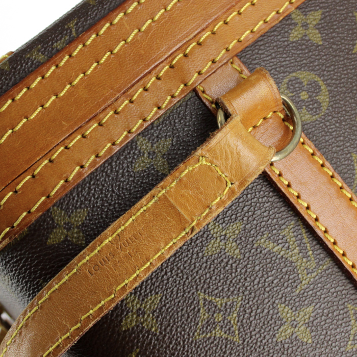 Vanity Louis Vuitton en toile monogram et cuir naturel - Detail D3