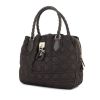Handbag in canvas and brown leather - 00pp thumbnail