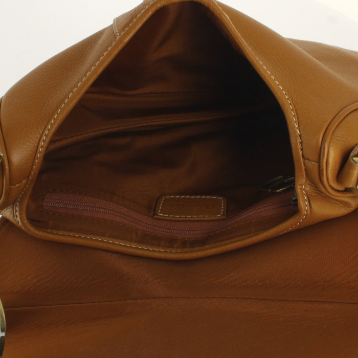  Christian Dior sac à main Saddle en cuir marron  - Detail D2