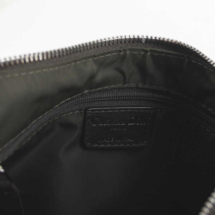 Dior sac à main en toile monogram et cuir marron - Detail D4