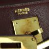 Handbag in burgundy box leather - Detail D4 thumbnail