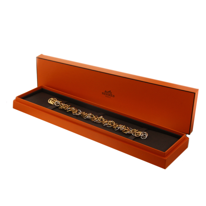 Hermes bracelet in pink gold,  yellow gold and white gold - Detail D2