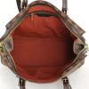 Louis Vuitton sac à main en toile damier enduite ébène et cuir marron - Detail D2 thumbnail