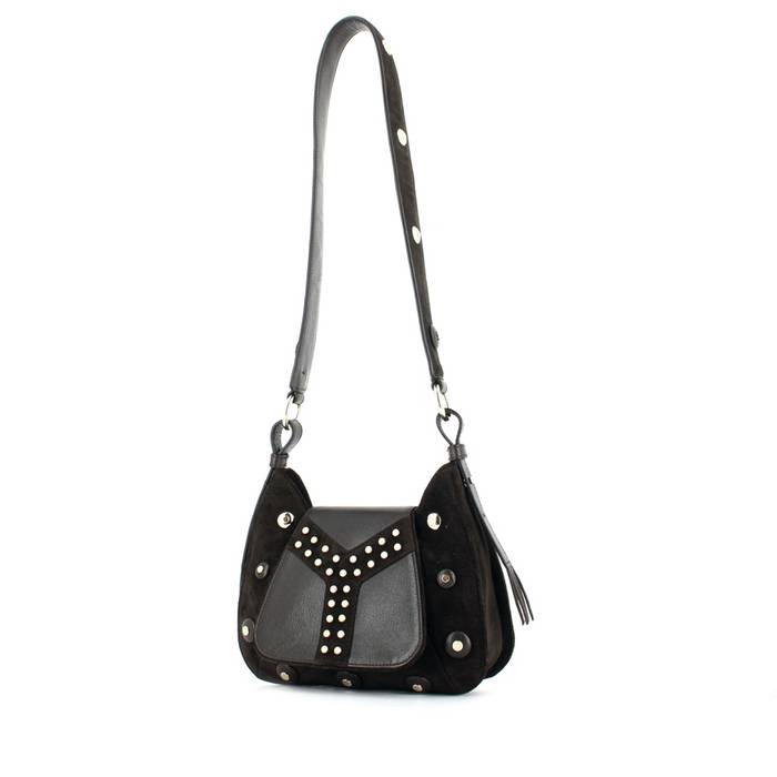 【Yves Saint Laurent】Leather Shoulder Bag Yves Saint Laurent YSL Black Leather Shoulder Bag Authentic