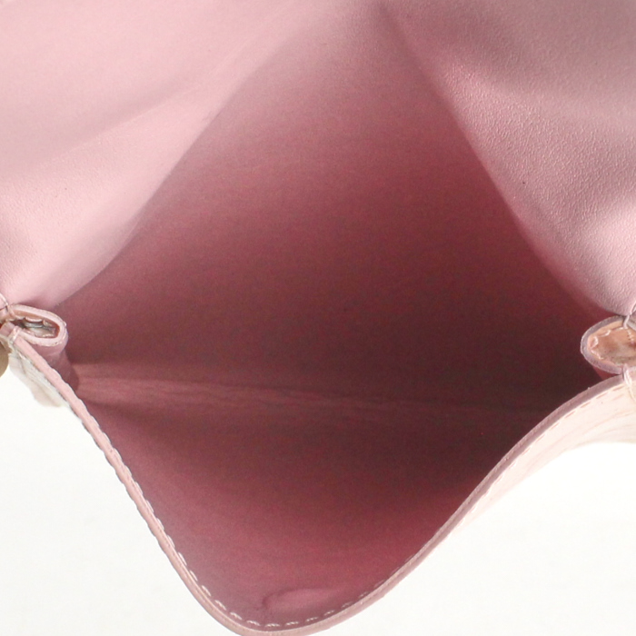 Borsa Mott in pelle verniciata monogram rosa e pelle naturale - Detail D3
