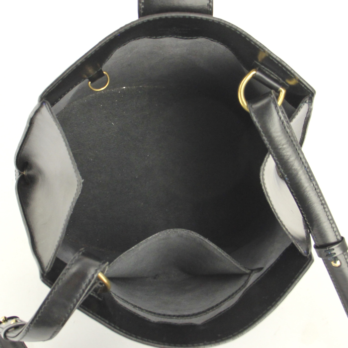 Louis Vuitton sac à main Cluny en cuir épi noir - Detail D2