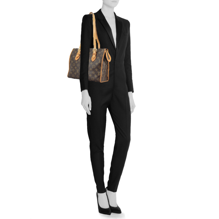 Louis Vuitton Popincourt handbag in monogram canvas and natural leather - Detail D1
