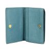 Miu Miu wallet in blue leather - Detail D1 thumbnail