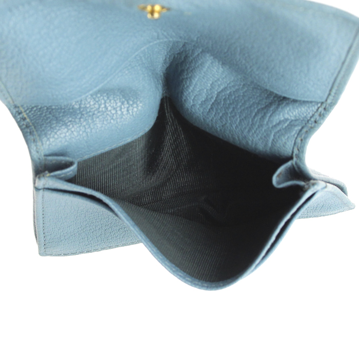 Miu Miu wallet in blue leather - Detail D2