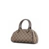 Louis Vuitton small model handbag in ebene damier canvas and brown leather - 00pp thumbnail
