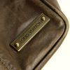 Borsa Louis Vuitton in pelle invecchiata marrone con motivo a spina di pesce - Detail D4 thumbnail