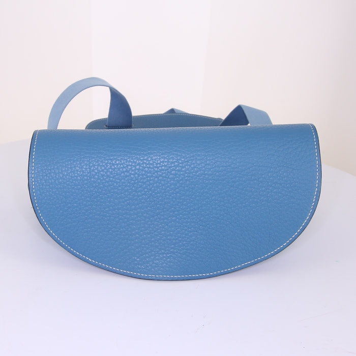 Backpack in blue jean togo leather - Detail D4