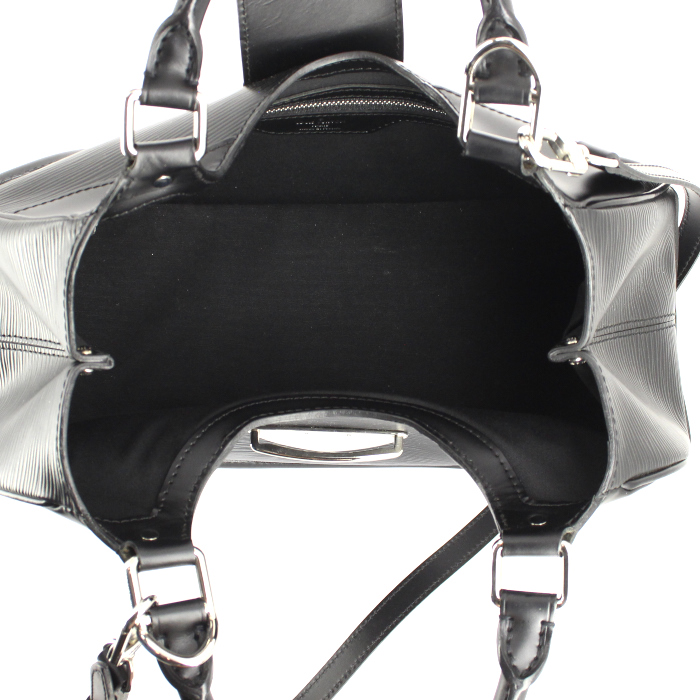 Louis Vuitton Montaigne handbag in black epi leather - Detail D3