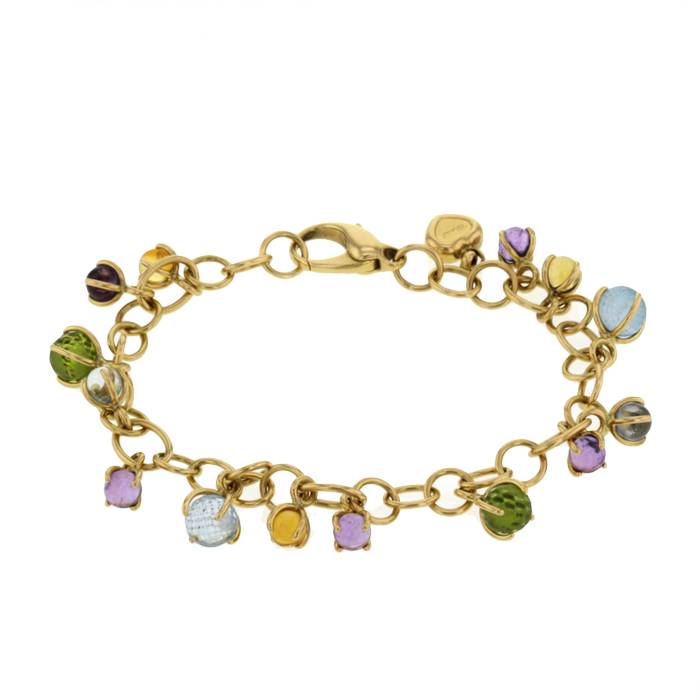 Brazalete Chopard en oro amarillo y piedras de colores