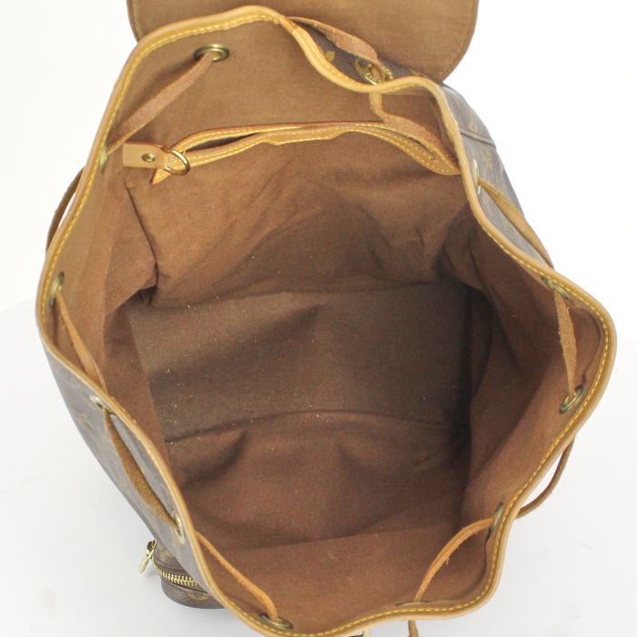 Louis Vuitton backpack in monogram canvas and natural leather - Detail D2