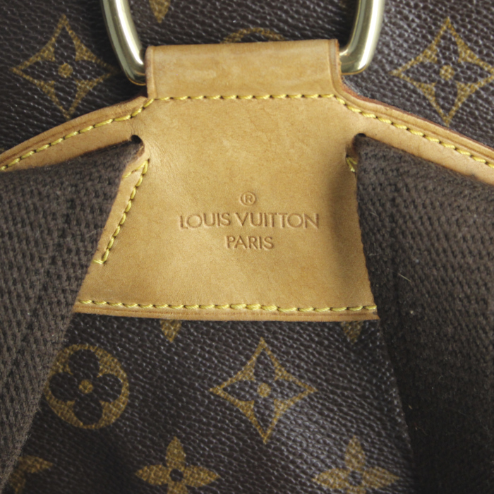 Louis Vuitton mochila en lona Monogram revestida y cuero natural - Detail D4