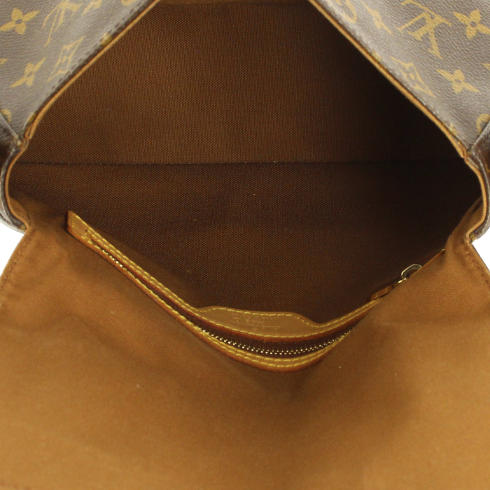 Borsa Louis Vuitton in tela monogram e pelle naturale - Detail D2