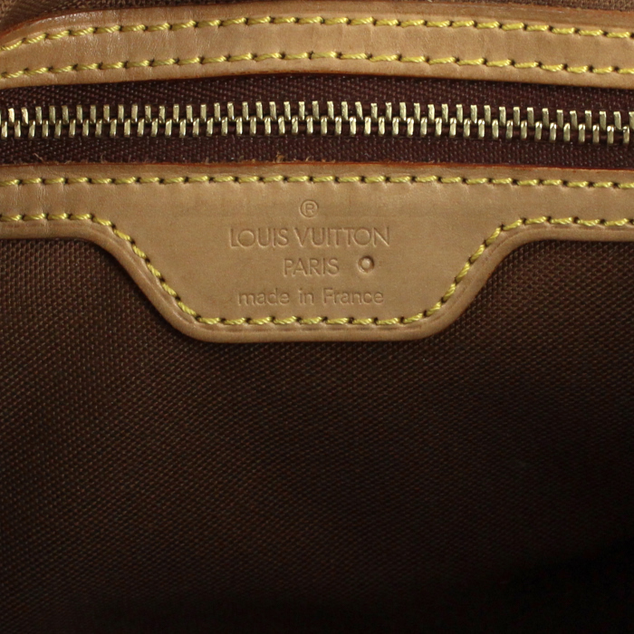 Louis Vuitton handbag in monogram canvas and natural leather - Detail D3