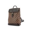Louis Vuitton mochila en lona a cuadros revestida ébano y cuero marrón - 00pp thumbnail