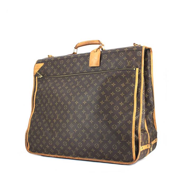 Borsa ventiquattrore Louis Vuitton Carryall in tela monogram marrone e  pelle naturale