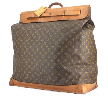 Louis Vuitton bolsa de viaje en lona Monogram y cuero natural