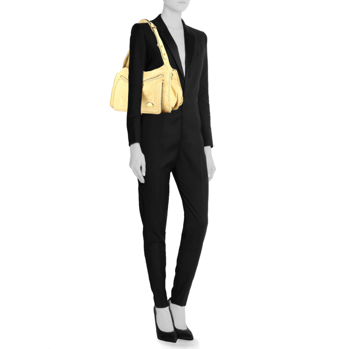 Chloé sac à main en cuir beige - Detail D1