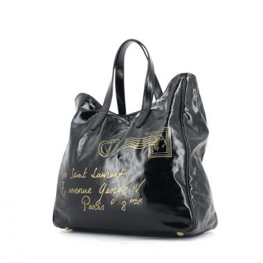 Borsa Yves Saint Laurent in pelle verniciata nera