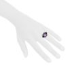 Mauboussin Couleur Baiser ring in white gold and diamonds and in amethyst - Detail D1 thumbnail