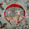 Hermes carré scarf in light blue, red and green twill silk - Detail D1 thumbnail