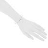 Bracelet rigide ouvrant Dinh Van Serrure petit modèle en or blanc - Detail D1 thumbnail