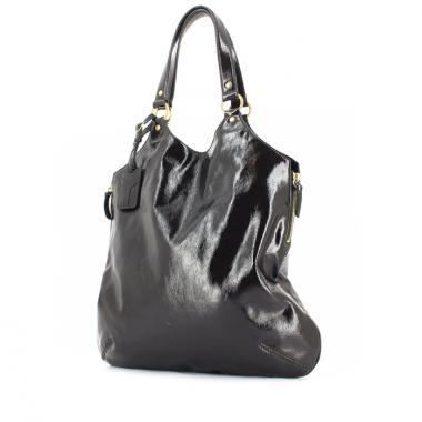 Borsa Yves Saint Laurent Tribute in pelle verniciata marrone