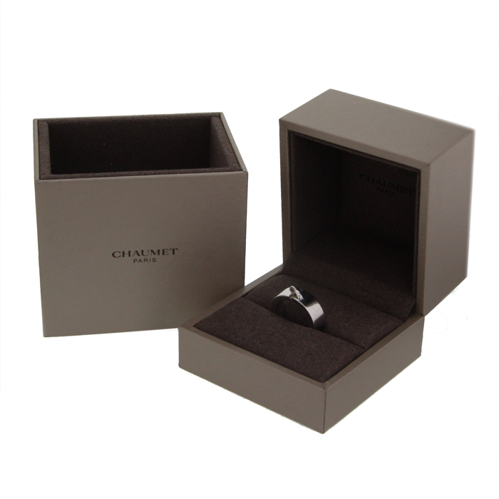 Sortija Chaumet Lien modelo mediano en oro blanco - Detail D2