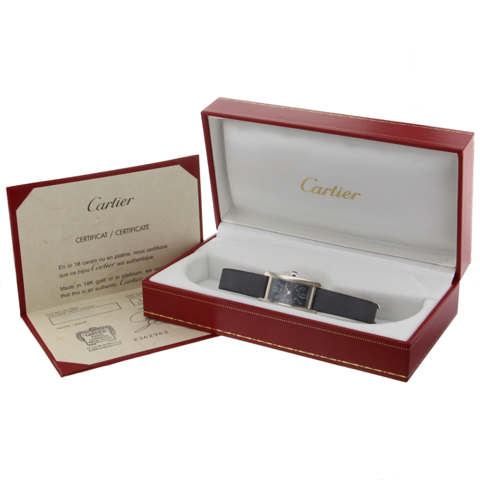 Montre Cartier Tank Cintree en or gris Ref :  1713 Vers  2002